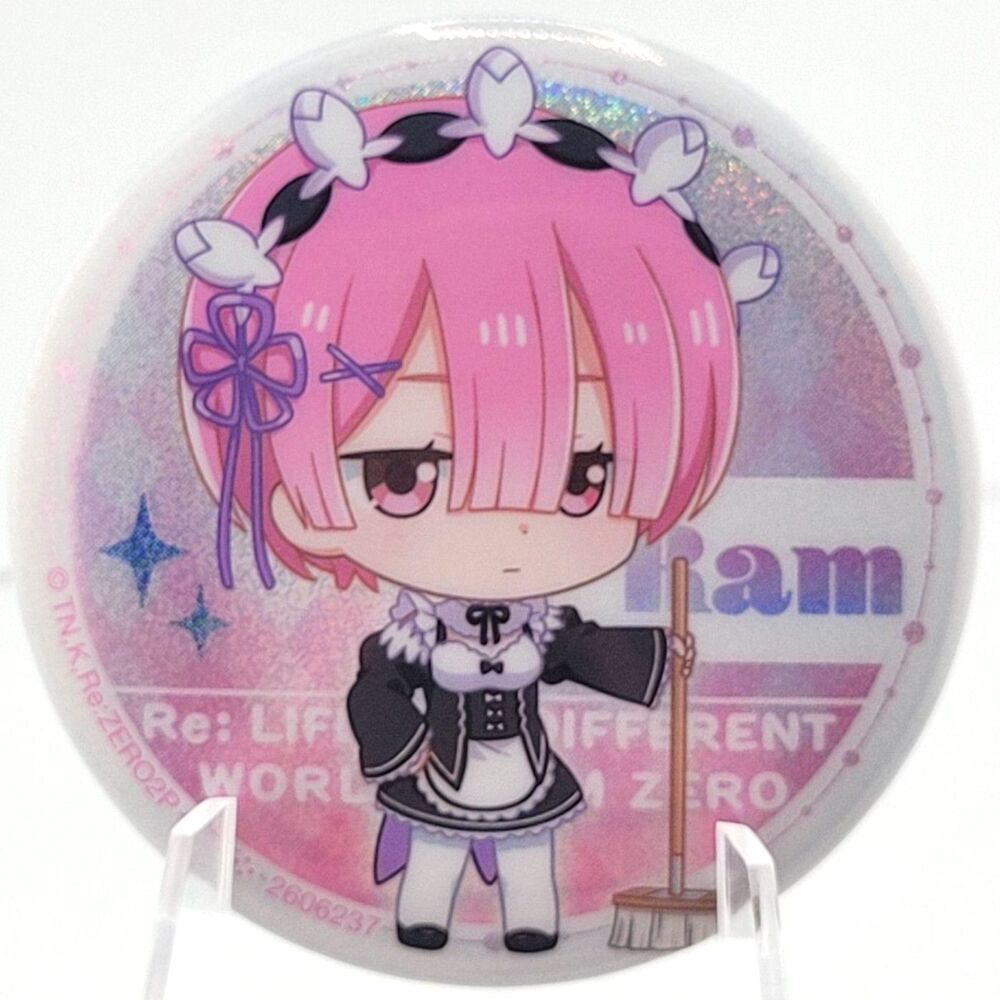 Ram - Re:Zero Broom Ver. Glitter Can Badge